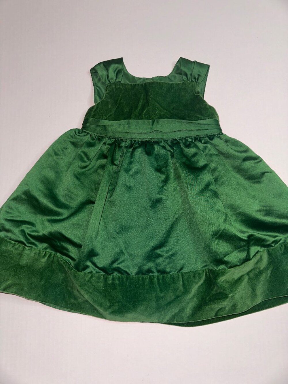Baby Girls size 24m 24 mo Carters Holiday Green Velvet Trimmed Taffeta Carter's